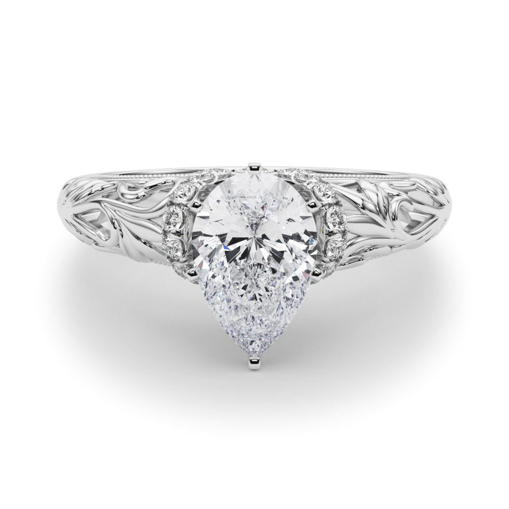 Celestial Remounts Any Shape Round Diamond Engagement Ring in 10K/14K gold and platinum with certified lab-grown or natural diamonds