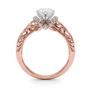 Celestial Remounts Any Shape Round Diamond Engagement Ring in 10K/14K gold and platinum with certified lab-grown or natural diamonds