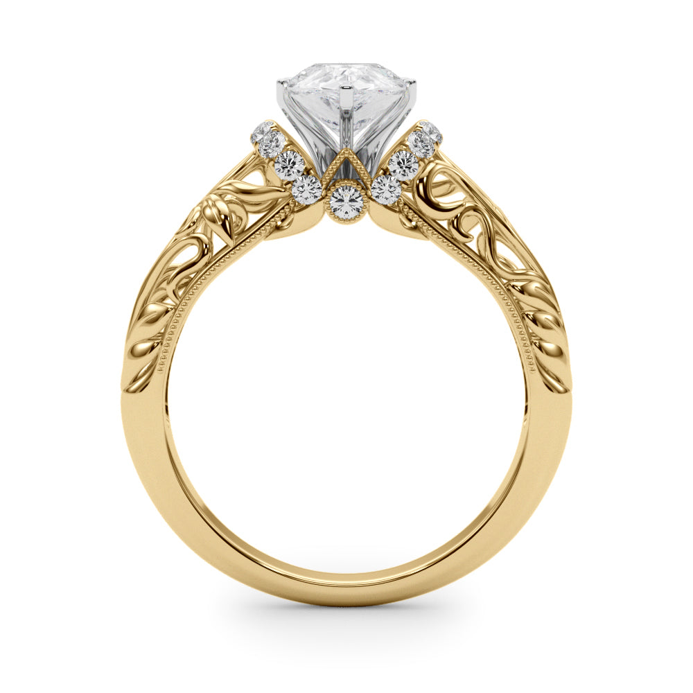 Celestial Remounts Any Shape Round Diamond Engagement Ring in 10K/14K gold and platinum with certified lab-grown or natural diamonds