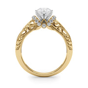 Celestial Remounts Any Shape Round Diamond Engagement Ring in 10K/14K gold and platinum with certified lab-grown or natural diamonds