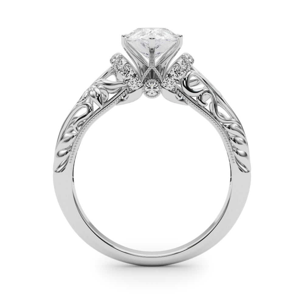 Celestial Remounts Any Shape Round Diamond Engagement Ring in 10K/14K gold and platinum with certified lab-grown or natural diamonds