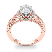 Celestial Remounts Any Shape Round Diamond Engagement Ring in 10K/14K gold and platinum with certified lab-grown or natural diamonds