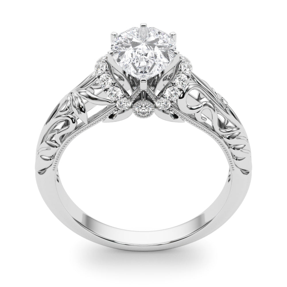 Celestial Remounts Any Shape Round Diamond Engagement Ring in 10K/14K gold and platinum with certified lab-grown or natural diamonds