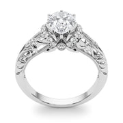 Celestial Remounts Any Shape Round Diamond Engagement Ring in 10K/14K gold and platinum with certified lab-grown or natural diamonds