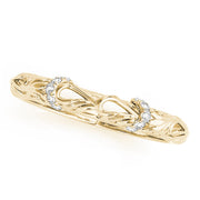 Vintage Inspired Half Eternity Ring in 10K/14K gold and platinum with certified lab-grown or natural diamonds