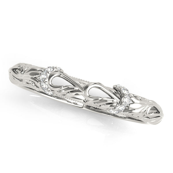 Vintage Inspired Half Eternity Ring in Gold & Platinum