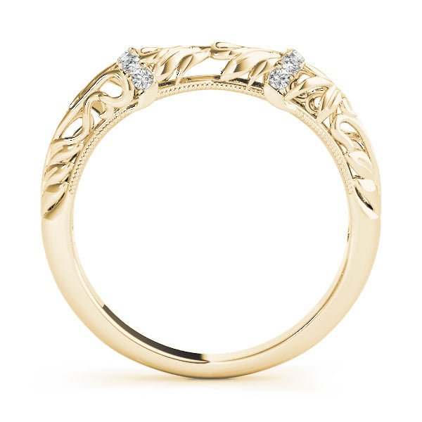 Vintage Inspired Half Eternity Ring in Gold & Platinum
