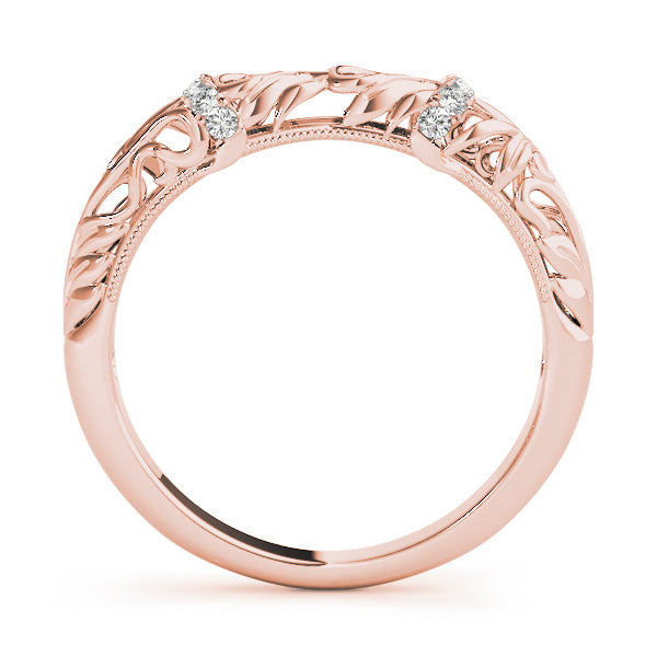 Vintage Inspired Half Eternity Ring in Gold & Platinum