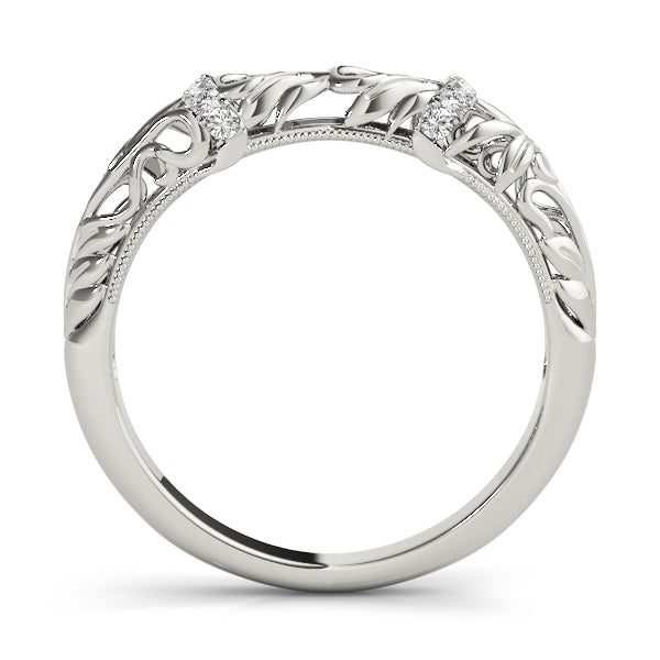 Vintage Inspired Half Eternity Ring in Gold & Platinum
