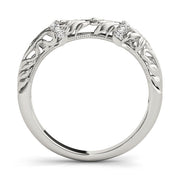 Vintage Inspired Half Eternity Ring in Gold & Platinum