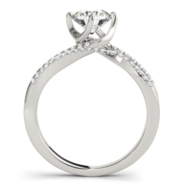 Statement New Bridal Round Diamond Engagement Ring in 10K/14K gold and platinum with certified lab-grown or natural diamonds