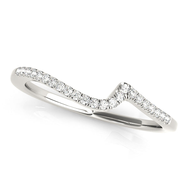 Curved Half Eternity Ring in 10K/14K gold and platinum with certified lab-grown or natural diamonds