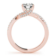 Crowned Engagment Rings Multi-Row Round Diamond Engagement Ring in 10K/14K gold and platinum with certified lab-grown or natural diamonds