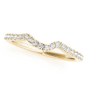 Split Prong Curved Half Eternity Ring in 10K/14K gold and platinum with certified lab-grown or natural diamonds