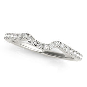 Split Prong Curved Half Eternity Ring in Gold & Platinum