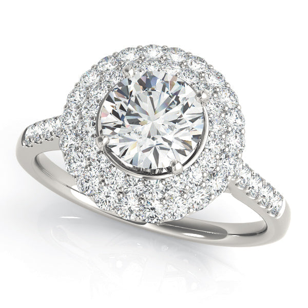 Graceful Eng Ring For.50-.75 Ct Heads Round Diamond Engagement Ring in 10K/14K gold and platinum with certified lab-grown or natural diamonds
