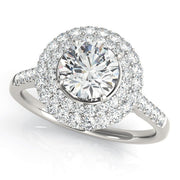 Graceful Eng Ring For.50-.75 Ct Heads Round Diamond Engagement Ring in 10K/14K gold and platinum with certified lab-grown or natural diamonds