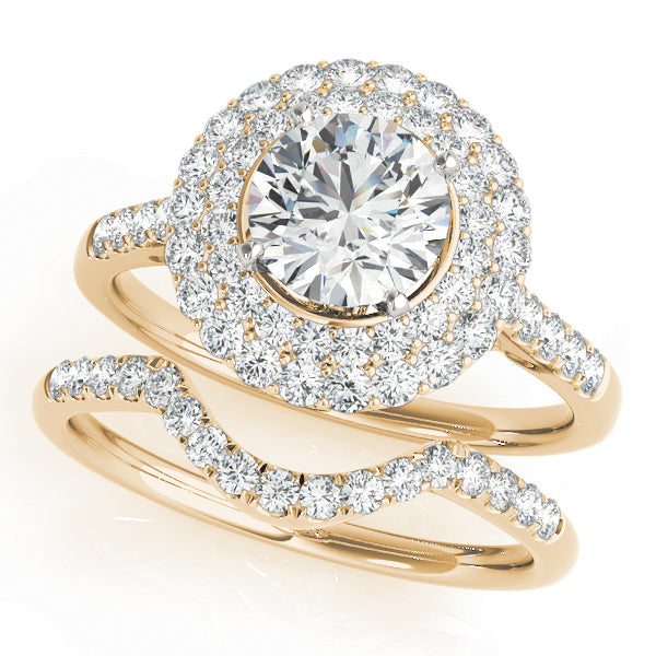 Graceful Eng Ring For.50-.75 Ct Heads Round Diamond Engagement Ring in 10K/14K gold and platinum with certified lab-grown or natural diamonds