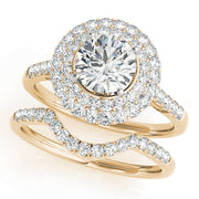Graceful Eng Ring For.50-.75 Ct Heads Round Diamond Engagement Ring in 10K/14K gold and platinum with certified lab-grown or natural diamonds