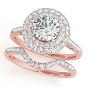 Graceful Eng Ring For.50-.75 Ct Heads Round Diamond Engagement Ring in 10K/14K gold and platinum with certified lab-grown or natural diamonds