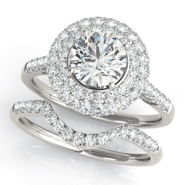 Graceful Eng Ring For.50-.75 Ct Heads Round Diamond Engagement Ring in 10K/14K gold and platinum with certified lab-grown or natural diamonds