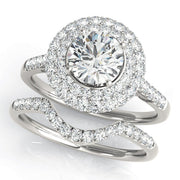 Graceful Eng Ring For.50-.75 Ct Heads Round Diamond Engagement Ring in 10K/14K gold and platinum with certified lab-grown or natural diamonds