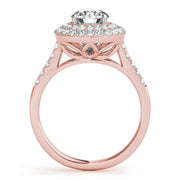 Graceful Eng Ring For.50-.75 Ct Heads Round Diamond Engagement Ring in 10K/14K gold and platinum with certified lab-grown or natural diamonds