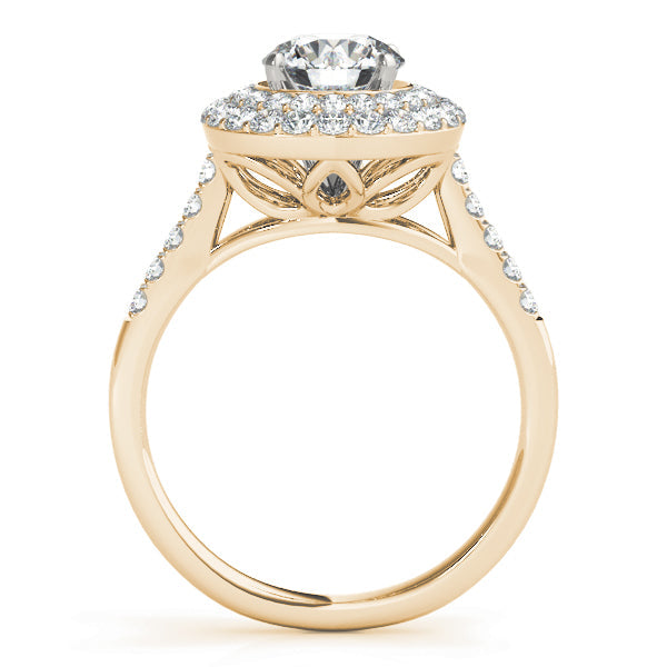 Graceful Eng Ring For.50-.75 Ct Heads Round Diamond Engagement Ring in 10K/14K gold and platinum with certified lab-grown or natural diamonds