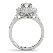 Graceful Eng Ring For.50-.75 Ct Heads Round Diamond Engagement Ring in 10K/14K gold and platinum with certified lab-grown or natural diamonds