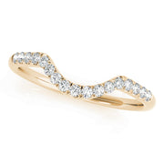 Split Prong Curved Half Eternity Ring in 10K/14K gold and platinum with certified lab-grown or natural diamonds