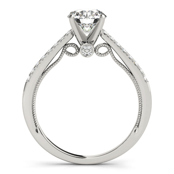 Lustrous Prong-Set Round Diamond Engagement Ring in 10K/14K gold and platinum with certified lab-grown or natural diamonds