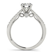 Lustrous Prong-Set Round Diamond Engagement Ring in 10K/14K gold and platinum with certified lab-grown or natural diamonds