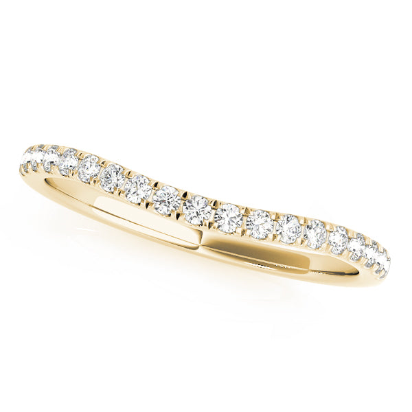 U-Prong Curved Half Eternity Ring in 10K/14K gold and platinum with certified lab-grown or natural diamonds