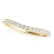 U-Prong Curved Half Eternity Ring in 10K/14K gold and platinum with certified lab-grown or natural diamonds