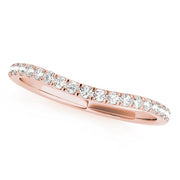 U-Prong Curved Half Eternity Ring in Gold & Platinum