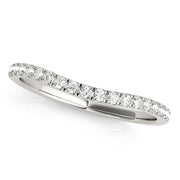 U-Prong Curved Half Eternity Ring in Gold & Platinum