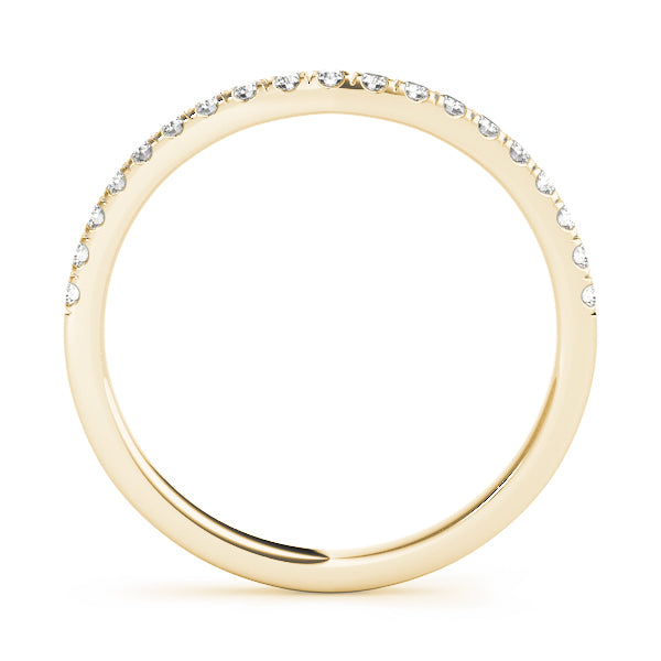 U-Prong Curved Half Eternity Ring in Gold & Platinum