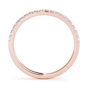 U-Prong Curved Half Eternity Ring in Gold & Platinum