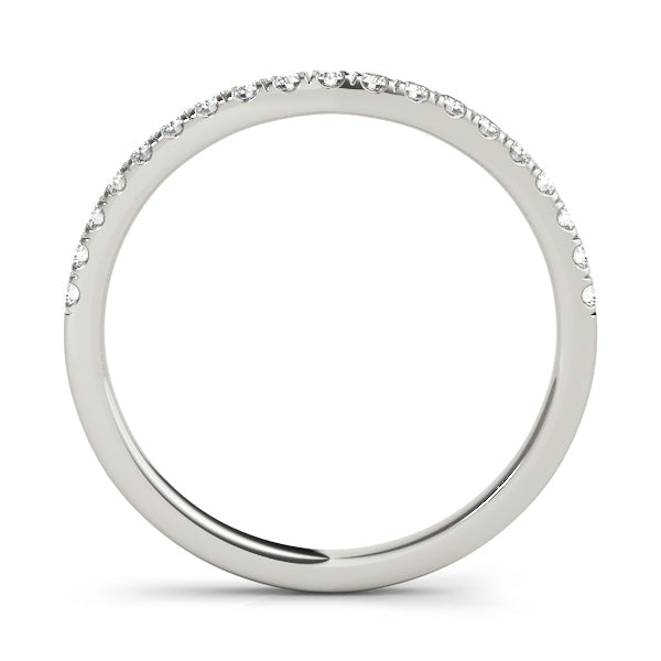 U-Prong Curved Half Eternity Ring in Gold & Platinum
