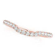 Split Prong Curved Half Eternity Ring in Gold & Platinum