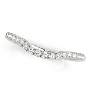 Split Prong Curved Half Eternity Ring in Gold & Platinum