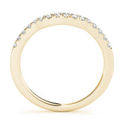 Split Prong Curved Half Eternity Ring in Gold & Platinum