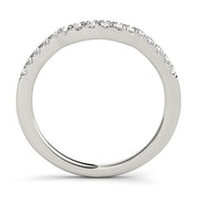 Split Prong Curved Half Eternity Ring in Gold & Platinum