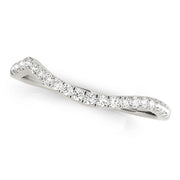 Split Prong Curved Half Eternity Ring in Gold & Platinum