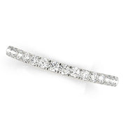 Split Prong Curved Half Eternity Ring in Gold & Platinum