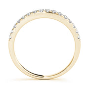 Split Prong Curved Half Eternity Ring in Gold & Platinum