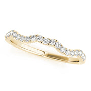 Split Prong Curved Half Eternity Ring in 10K/14K gold and platinum with certified lab-grown or natural diamonds