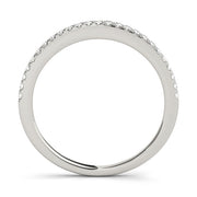 Prong Set Half Eternity Ring in Gold & Platinum