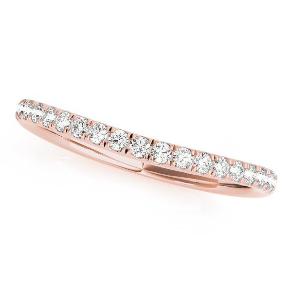 Prong Set Half Eternity Ring in Gold & Platinum