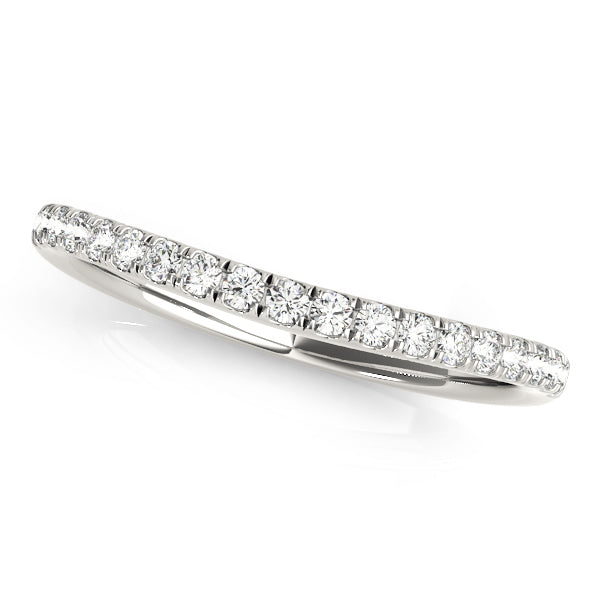 Prong Set Half Eternity Ring in Gold & Platinum